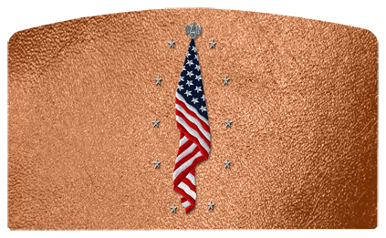 DACRO-421-SH-CP Flag at Rest Shimmer Copper